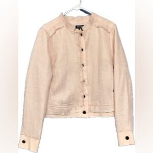 DKNY Women’s Jacket buttons front blazer Classic Top Versatile light pink/ rose